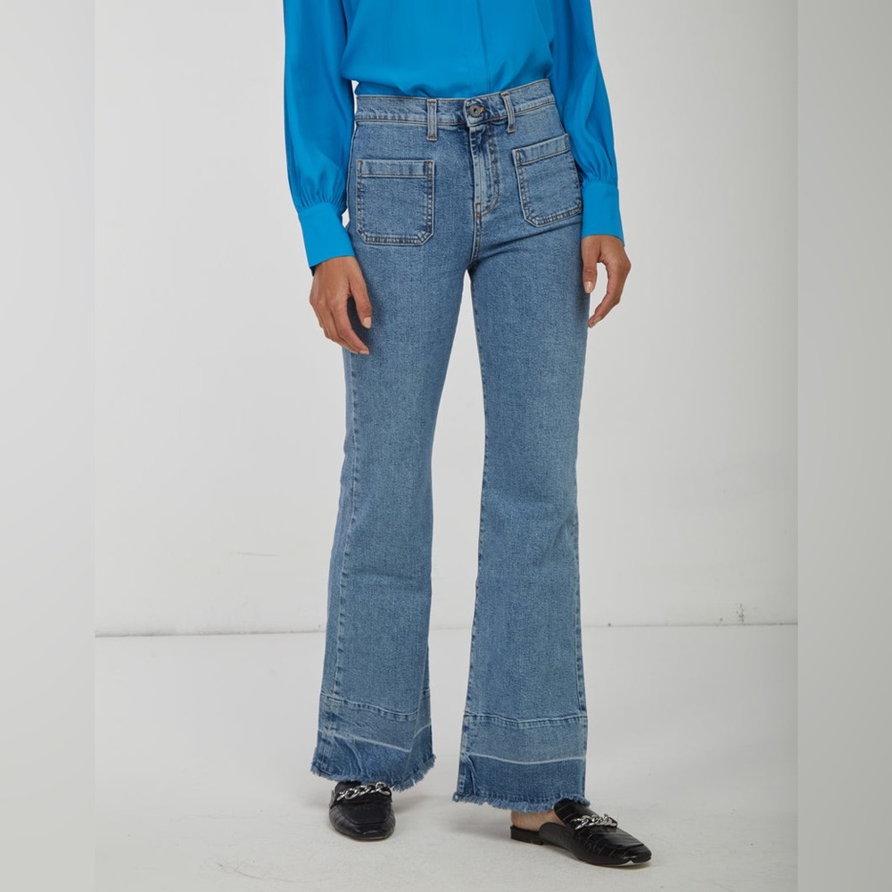 OTTOD'AME Flared Sailor Jeans Blue Size 28